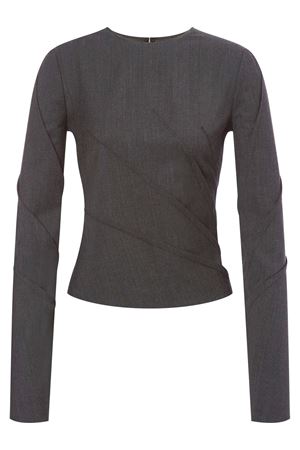 Top in lana vergine grigio ALBERTA FERRETTI | A020651230516